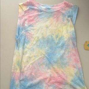 Thereabouts Girls Rainbow Tie Dye tank top shirt